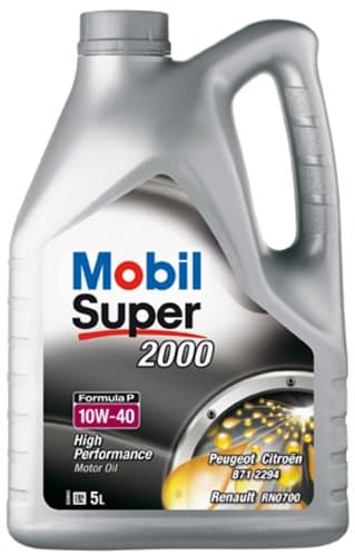 Mobil Super 2000 Formula P 10W-40 - Huile Semi-Synthétique PSA B71 2300 - 5L