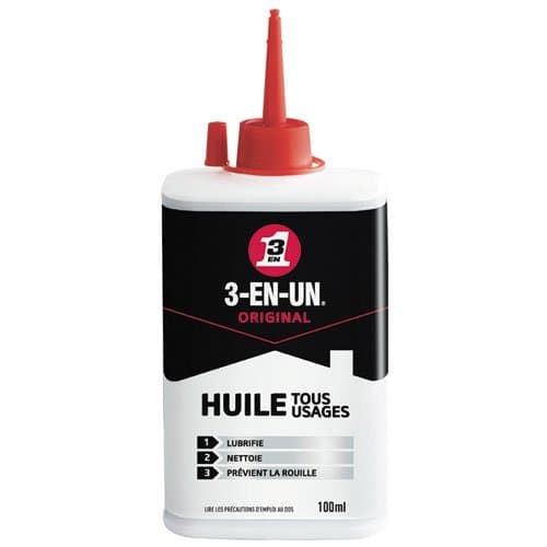 Huile Minérale 3-EN-UN Originale - Burette 100ml - Lubrifiant Anti-Corrosion