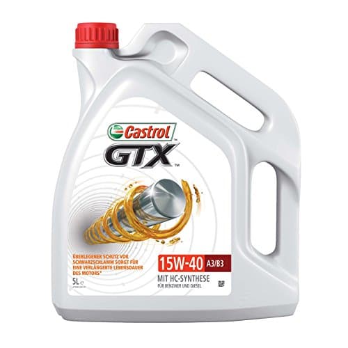 LUBRIFIANT MOTEUR CASTROL GTX 15W-40 A3/B3 - NORMES API SN & MB 229.1 - 5L