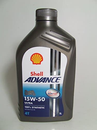 Shell Advance Ultra 4T 15W-50 - Huile 100% Synthèse PurePlus - API SN / JASO MA2