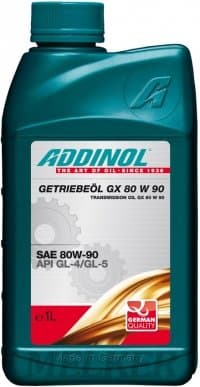 ADDINOL Getriebeöl GX 80W-90 - Huile de Transmission API GL-4 / GL-5 - 4L