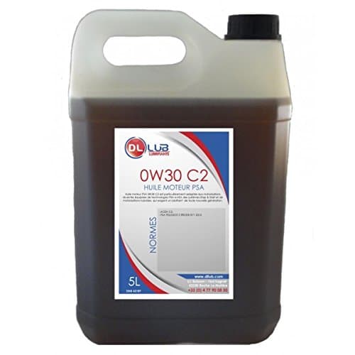 DLLUB PSA 0W-30 C2 - Huile Synthétique Homologuée B71 2312 - 5 Litres