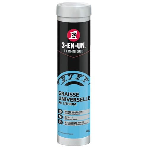 Graisse Universelle au Lithium 3-EN-UN Technique - Cartouche 400g NLGI 2