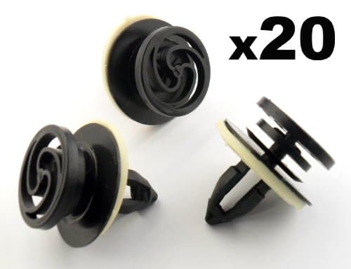 Lot 20 Agrafes de Portière Audi 8E0-868-243 - Polymère POM & Joint EPDM
