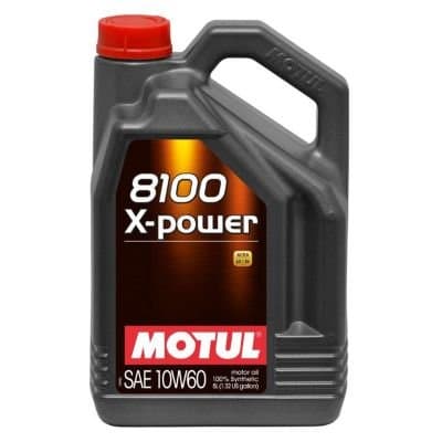 Motul 8100 X-Power 10W60 - Lubrifiant 100% Synthétique - API SN/CF - 5L