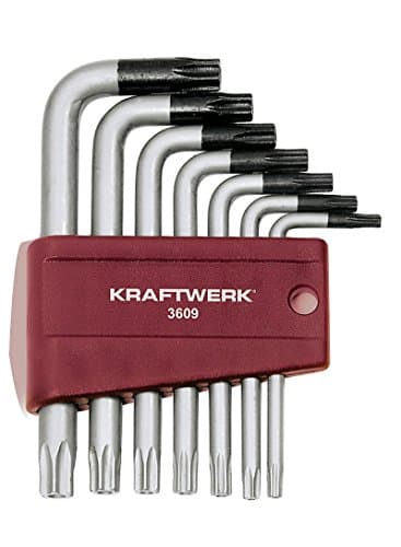 Jeu de 9 Clés Mâles Torx Percées Kraftwerk 3609 | T10-T50 | Acier S2 HRC 58-62