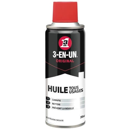 Huile 3-EN-UN Originale Aérosol 250ml - Lubrifiant Minéral Haute Pénétration