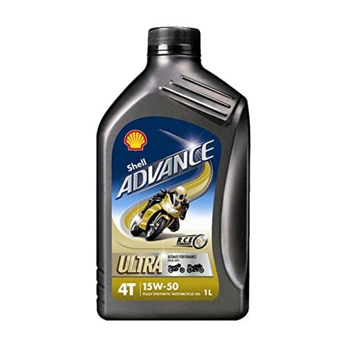 Huile Shell Advance Ultra 4T 15W50 - Lubrifiant 100% Synthèse API SM JASO MA2 - 4L