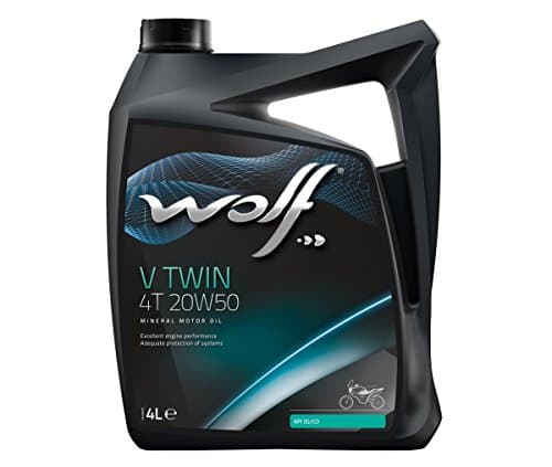 Wolf V-Twin 4T 20W50 - Huile Minérale Haute Performance - JASO MA2 - 4L