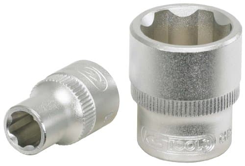 Douille KS TOOLS 3/8" F6 Superlock 11mm - Chrome-Vanadium - DIN 3124 / ISO 2725