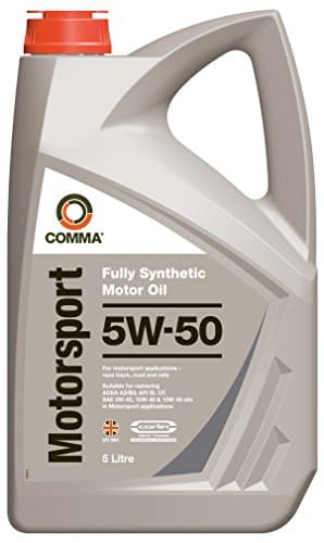 Huile Motorsport Comma MS5L 5W-50 - Lubrifiant 100% Synthétique - Bidon 5L