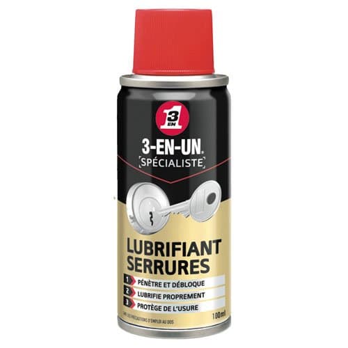 Lubrifiant Serrures 3-EN-UN Technique - Formule Capillaire sans Silicone - 100ml