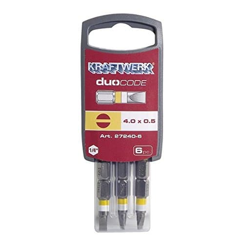 Kraftwerk 27280-10 Lot de 10 Embouts Fendus 8,0mm Duo-Code 1/4" DIN 3126 C6.3