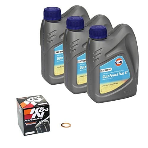 Kit Vidange GULF Power Trac 10W-40 + Filtre K&N pour Suzuki VS 600 GL (95-97)