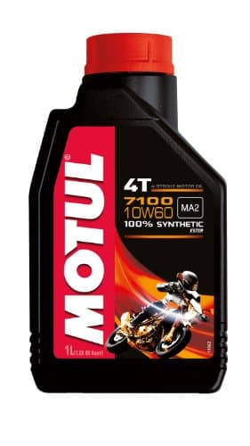 Huile Motul 7100 4T 10W-60 - 100% Synthèse Ester - API SN - JASO MA2 - 1L