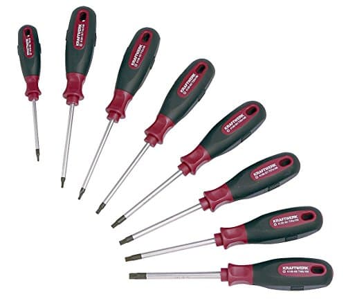 Jeu de 8 Tournevis Torx Percés Kraftwerk 4166 Ergokraft - Acier S2 - DIN/ISO
