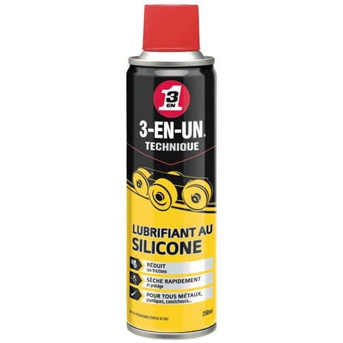 Lubrifiant Silicone 3-EN-UN TECHNIQUE - Aérosol 250ml - Rigidité Diélectrique