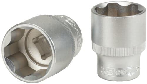 KS Tools Douille F6 1/2" - 30 mm - Acier Chrome-Vanadium - DIN 3124 / ISO 2725-1