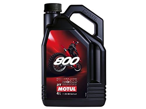 Motul 800 2T Factory Line Off Road - Lubrifiant 100% Synthèse Ester Core - 4L