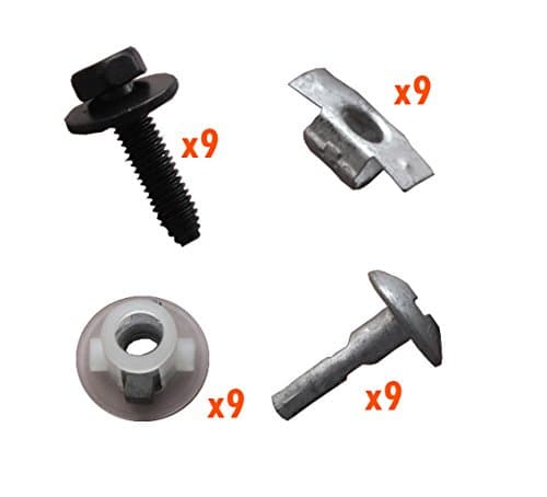 Kit 36 Clips Fixation Sous-Moteur PSA/Fiat - Acier Phosphaté & Nylon PA6.6