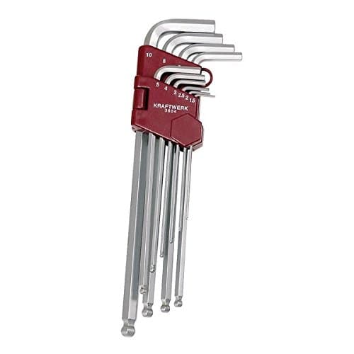 Jeu de 10 Clés Mâles XXL Sphériques Kraftwerk 3604 - Acier S2 - 1.5-10mm