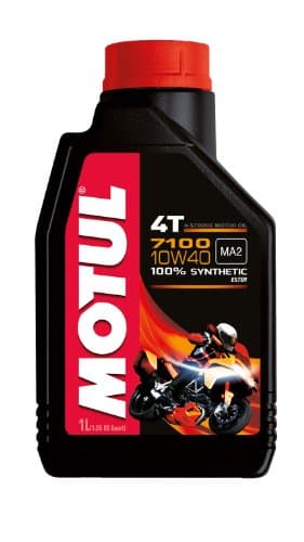 Motul 7100 4T 10W40 - Lubrifiant 100% Synthèse Ester - JASO MA2 / API SN - 1L