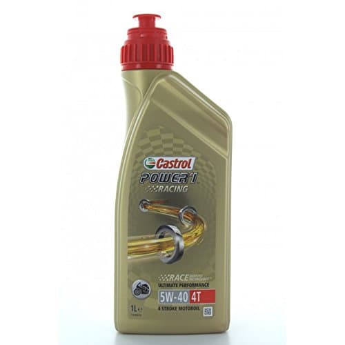Castrol Power 1 Racing 4T 5W-40 - Lubrifiant 100% Synthétique JASO MA2 - 1L