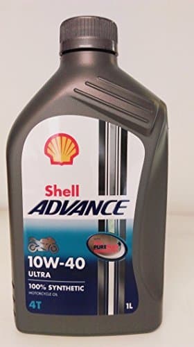 Shell Advance 4T Ultra 10W-40 - Huile 100% Synthétique PurePlus - 1L