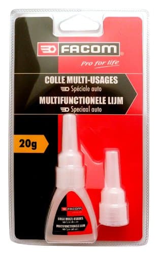 Colle Cyanoacrylate FACOM 006059 - 20g - Haute ténacité & Résistance Chocs