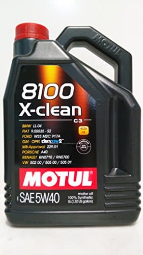 Motul 8100 X-Clean 5W40 - Lubrifiant 100% Synthétique Mid-SAPS - 5 Litres