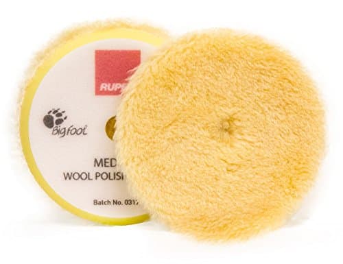 Rupes BigFoot Wool Pad Yellow Medium 30/40mm - Pack de 4 - Interface Mousse