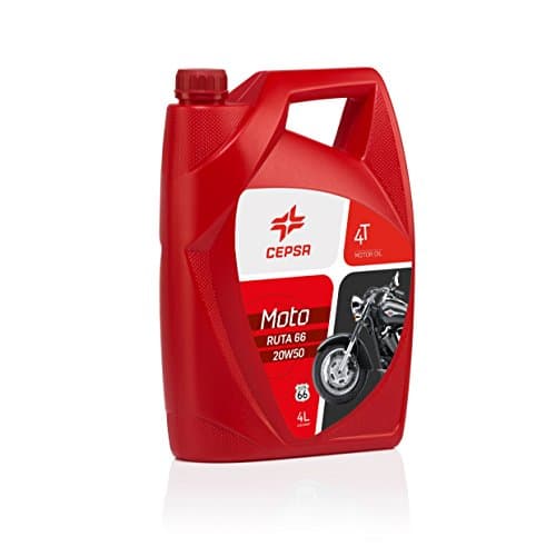 CEPSA Moto 4T Ruta 66 20W50 - Lubrifiant Minéral API SJ / JASO MA2 - 4L