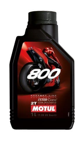 Motul 800 2T Factory Line Road Racing - Lubrifiant 100% Synthèse Ester Core - 1L