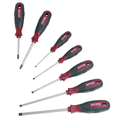 Jeu de 7 Tournevis KRAFTWERK 4160 Ergokraft | Acier S2 | DIN/ISO | PH & Fente