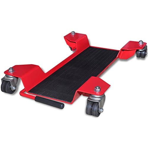 Chariot de Manœuvre Moto VidaXL - Acier S235JR - Capacité 100kg - Roulettes 360°