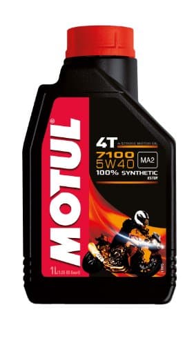 Motul 7100 4T 5W-40 Huile Moteur 100% Synthèse Ester - JASO MA2 / API SN - 1L