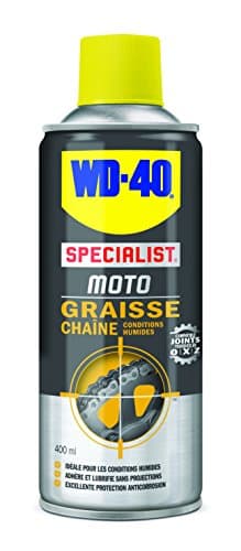 Graisse Chaîne WD-40 Specialist Moto Conditions Humides - Additif PTFE - 400ml
