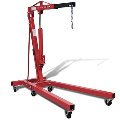 Grue d'Atelier Hydraulique 2T Pliable - Flèche Télescopique 4 Positions - 2100mm