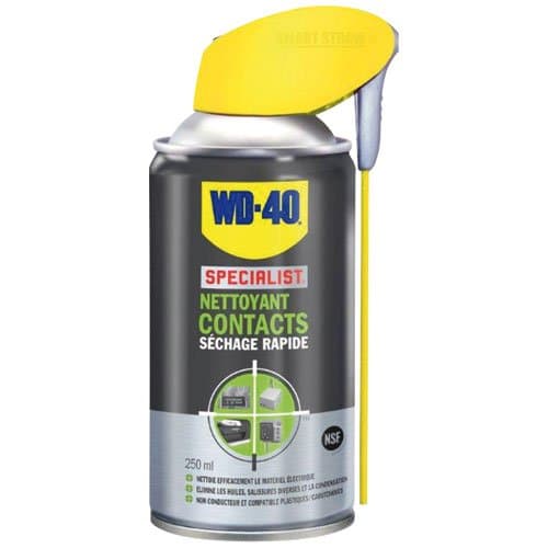 WD-40 Specialist Nettoyant Contacts - Aérosol 250ml - Rigidité Diélectrique 33kV