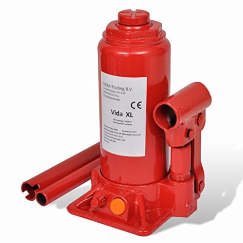 Cric Bouteille Hydraulique 5T - Acier Moulé HT - Course 125mm - 197-382mm