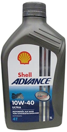 Huile Shell Advance Ultra 4T 10W-40 - 100% Synthèse - API SN / JASO MA2 - 1L