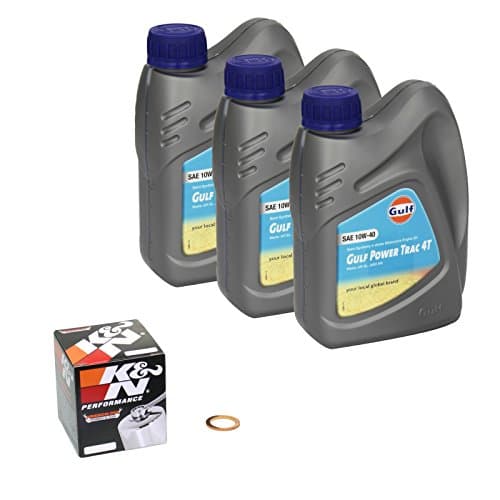Kit Vidange Expert Yamaha YZF-R6 (12-13) : Gulf Power Trac 10W40 & K&N KN-204C