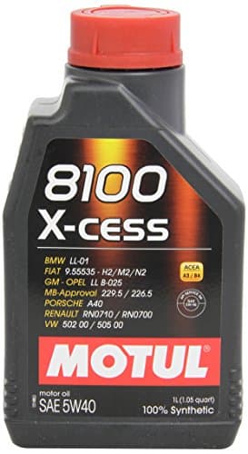Motul 8100 X-CESS 5W40 - Lubrifiant 100% Synthétique - ACEA A3/B4 - API SN