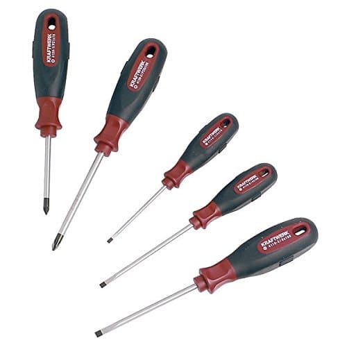 Jeu de 5 Tournevis KRAFTWERK 4162 Ergokraft - Acier S2 - DIN/ISO 5260/8764