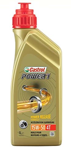 Castrol POWER1 4T 15W-50 - Lubrifiant Synthétique Power Sustain - API SN / JASO MA2