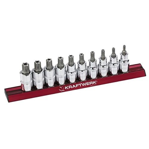 Coffret 10 Douilles-Embouts RIBE 1/2" Kraftwerk 329099 - Acier S2 sur Rail Magalu