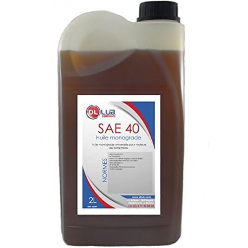 DLLUB SAE 40 - Huile Moteur Monograde Minérale - API CG-4/SJ - 2 Litres