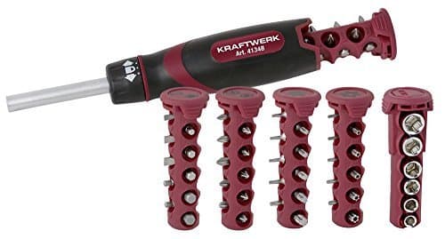 Tournevis à cliquet Kraftwerk 4134 - 49 pcs - Acier Cr-V - Magasin intégré