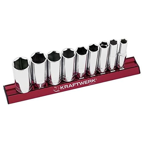 Jeu de 9 Douilles Longues 3/8" SAE Kraftwerk 201599 sur Rail Magalu