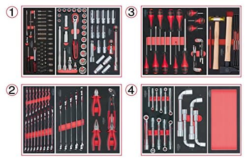 KS TOOLS 714.0173 - Composition 173 Outils en Modules Mousse pour Servante